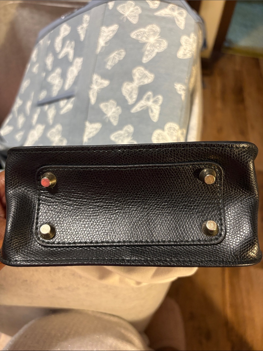 Furla Black Leather Crossbody with Leopard Fur Print Flap and Red Accents - Picture 7 of 8